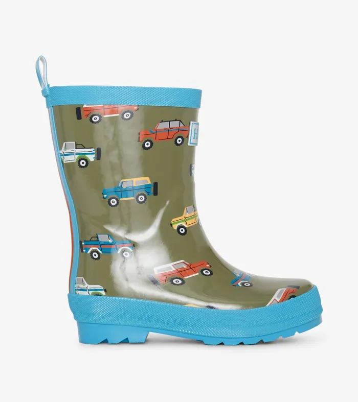 Rainwear BoysBaby and Toddler Hatley Boys Off Roading Shiny Rain Boots