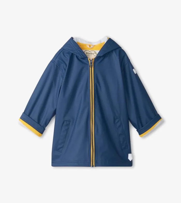 Rainwear GirlsBoys Hatley Navy ZipUp Rain Jacket
