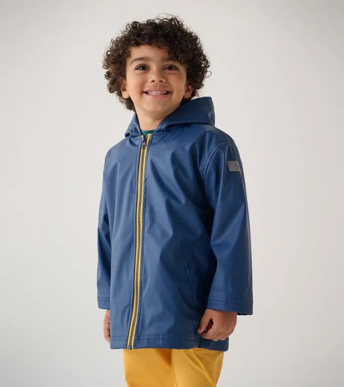 Rainwear GirlsBoys Hatley Navy ZipUp Rain Jacket