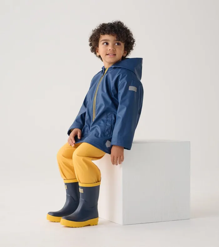 Rainwear GirlsBoys Hatley Navy ZipUp Rain Jacket