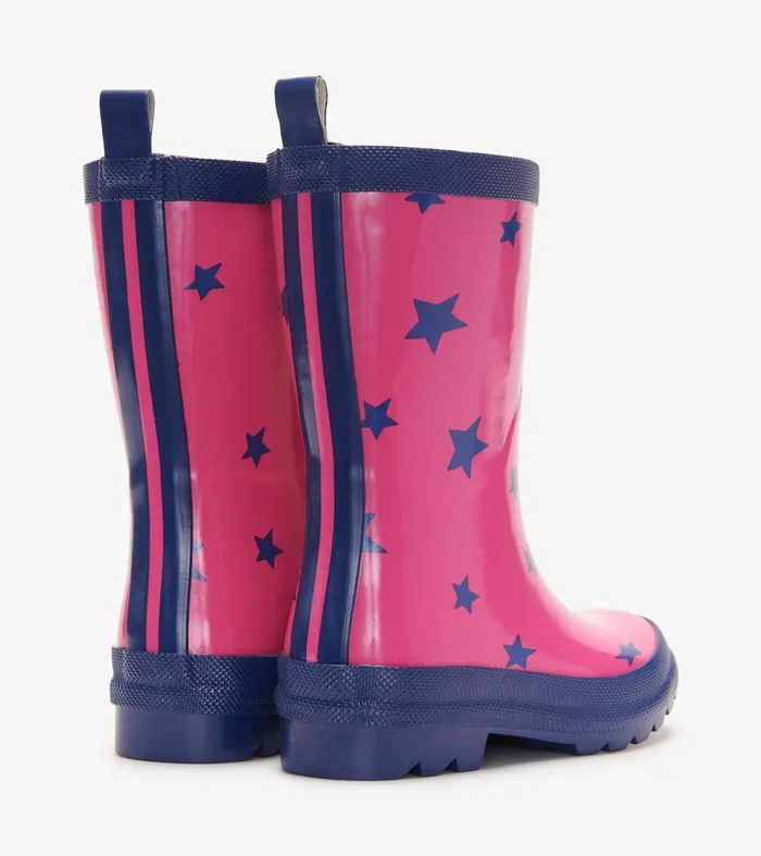 Rainwear Girls Hatley Glitter Stars Shiny Rain Boots
