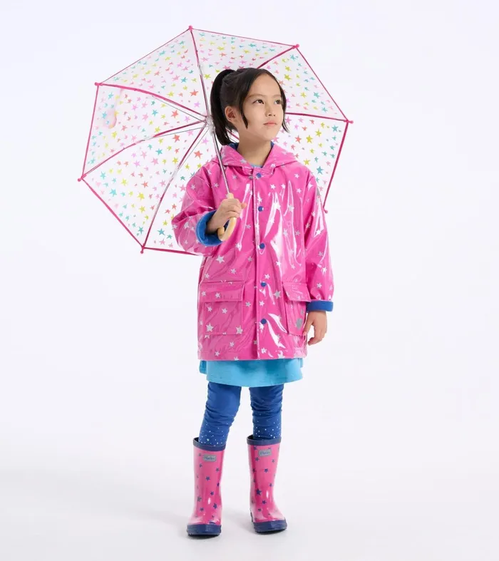Rainwear Girls Hatley Glitter Stars Shiny Rain Boots
