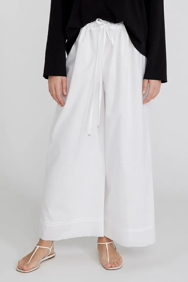 Ramona Poplin Pant White Women Chan Luu Bottoms