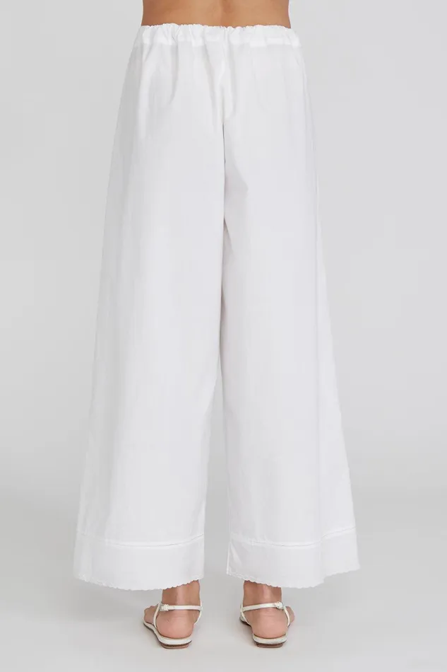 Ramona Poplin Pant White Women Chan Luu Bottoms
