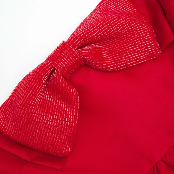 Red Taffeta Bandeau Mini Dress Women Self Portrait Dresses