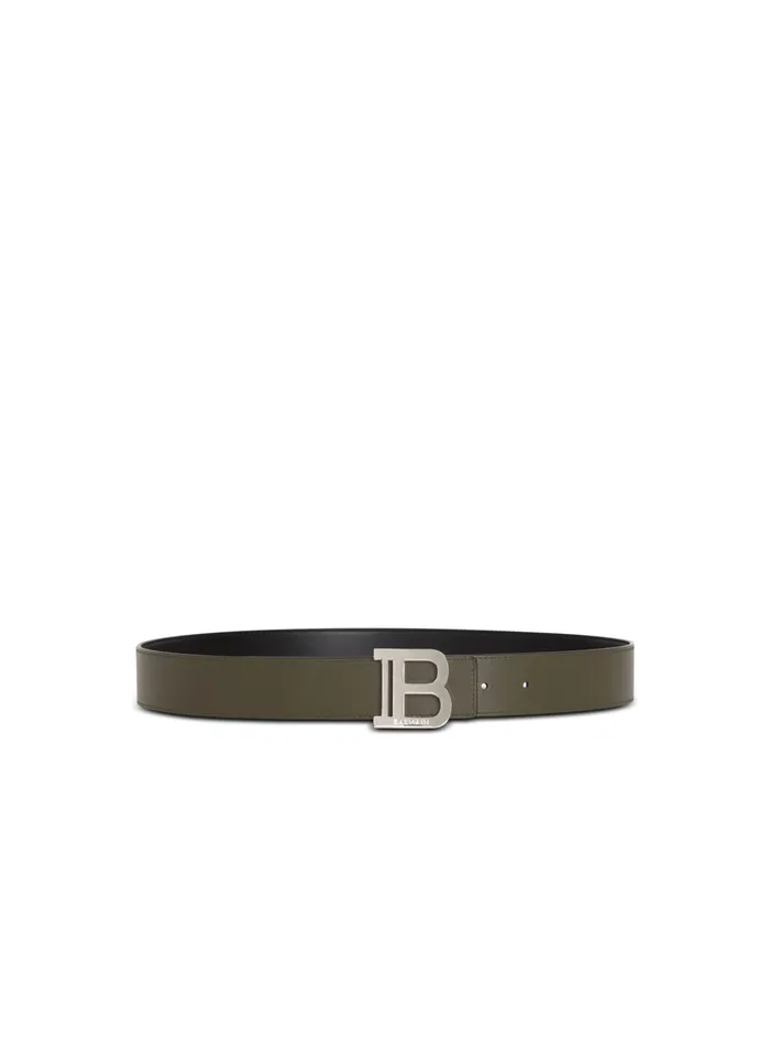 Reversible Leather BBelt Black Men Balmain Belts