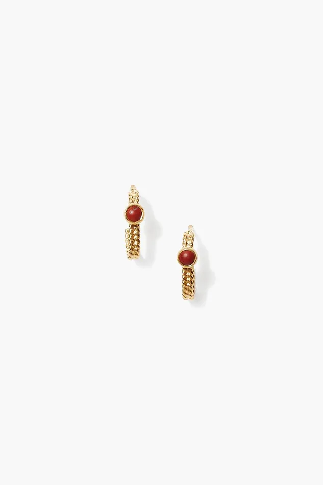 Rhodes Hoop Earrings Red Jasper Women Chan Luu Earrings