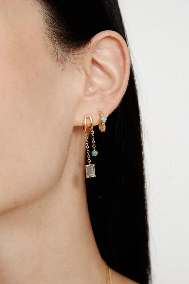 Rhodes Hoop Earrings Turquoise Women Chan Luu Earrings