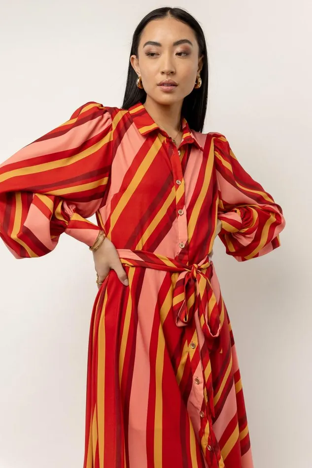 Robin Button Up Midi Dress 8211 FINAL SALE Multi Women Bohme Dresses