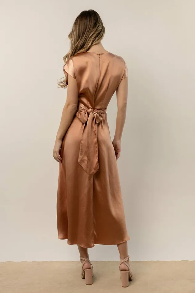 Rosalind Midi Dress In Copper Copper Women Bohme Dresses
