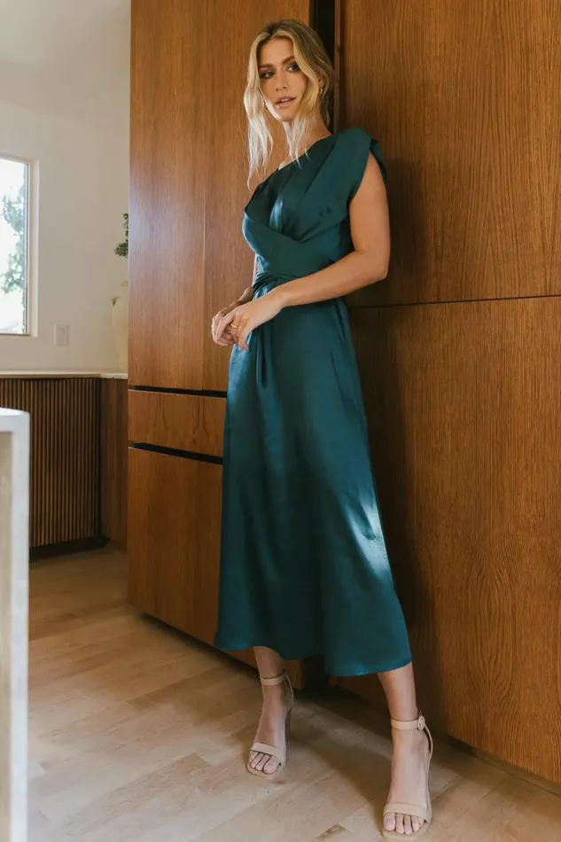 Rosalind Midi Dress In Teal Teal Women Bohme Dresses