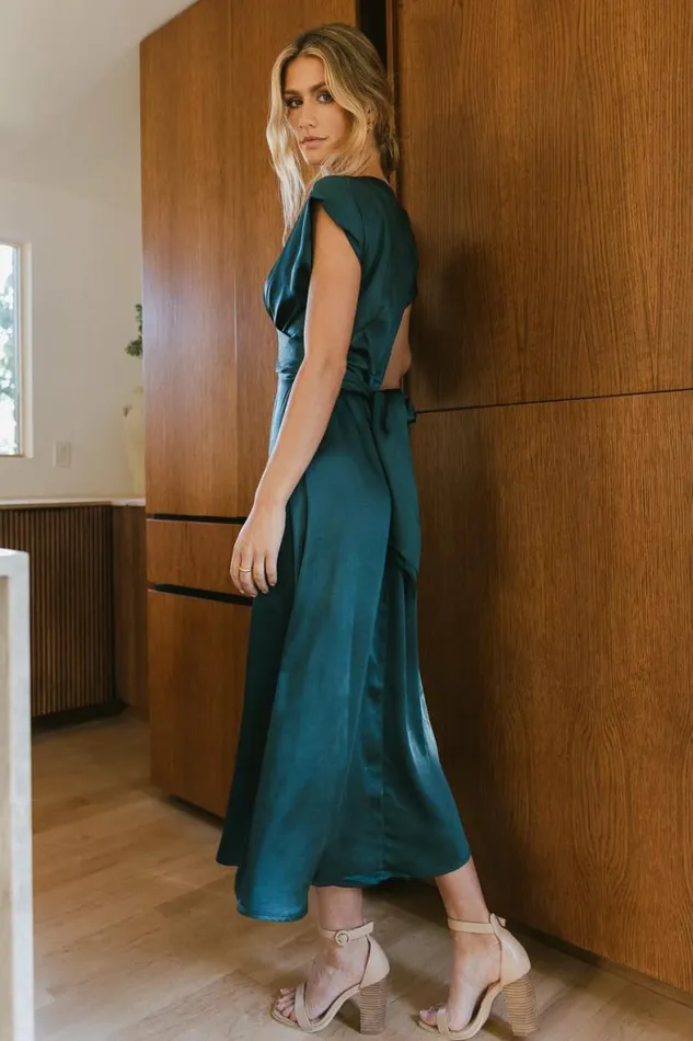Rosalind Midi Dress In Teal Teal Women Bohme Dresses