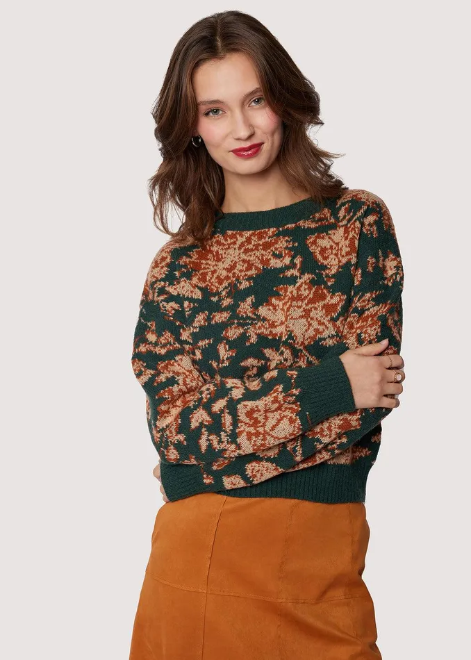 Rosetta Pullover Top Greenmulti Women Lost Wander Sweaters