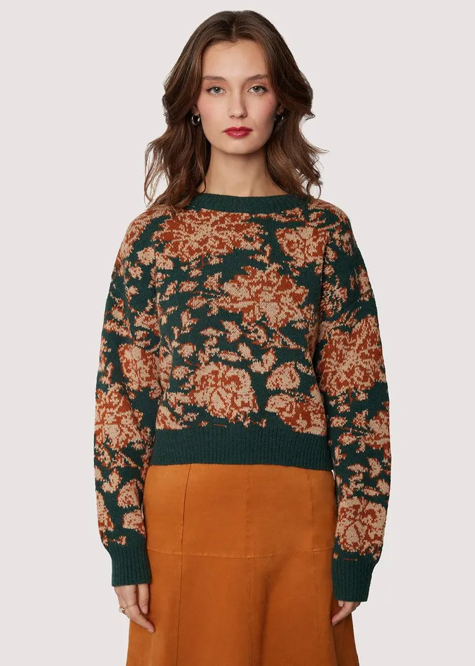 Rosetta Pullover Top Greenmulti Women Lost Wander Sweaters