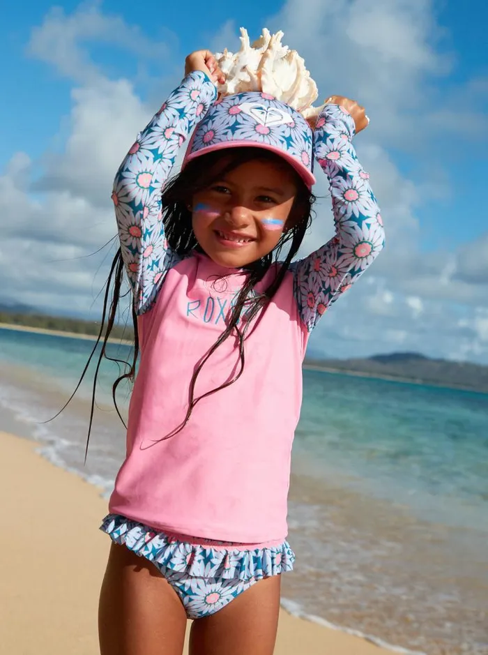 Roxy Accessories Girl039s 27 Sweet Emotions Trucker Hat Crystal Teal Sol Flower 8211 Kids