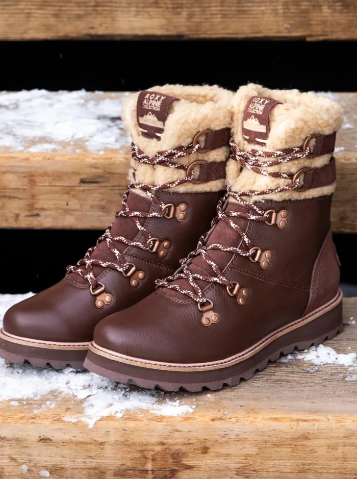 Roxy Boots Brandi LaceUp Boots Chocolate 8211 Women Roxy Boots Brandi LaceUp Boots Chocolate 8211 Women