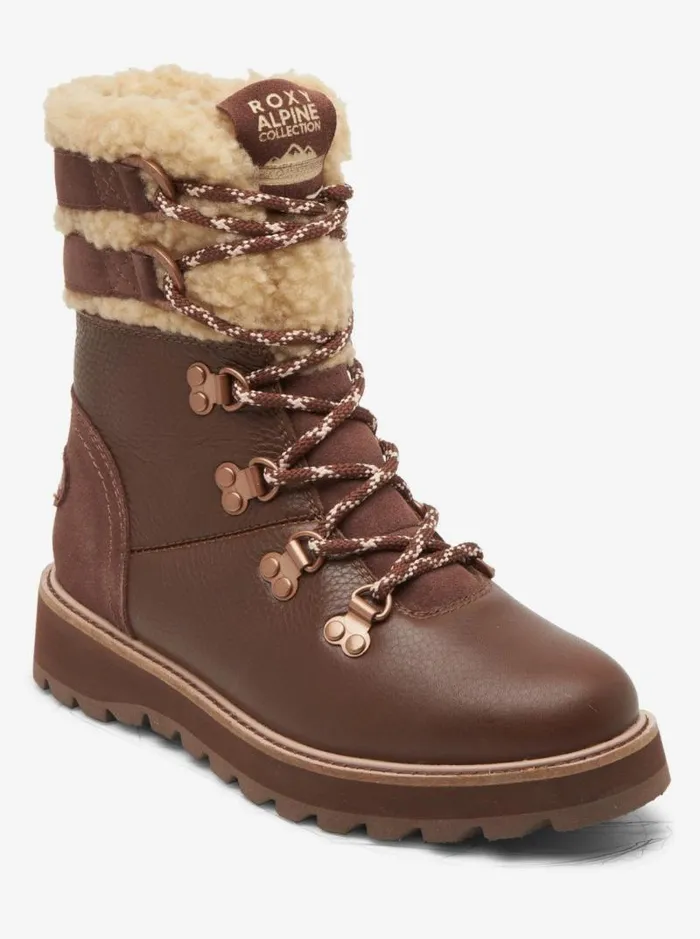 Roxy Boots Brandi LaceUp Boots Chocolate 8211 Women Roxy Boots Brandi LaceUp Boots Chocolate 8211 Women