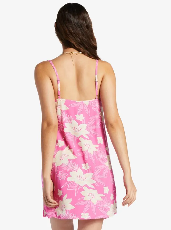 Roxy Dresses Daytrip Mini Vneck Slip Dress Shocking Pink Wild Oasis 8211 Women