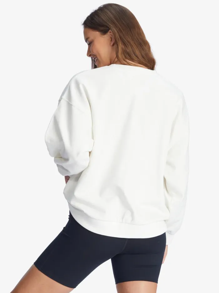 Roxy Fleece and Hoodies Morning Hike Sweatshirt Snow White 8211 Women Roxy Fleece and Hoodies Morning Hike Sweatshirt Snow White 8211 Women