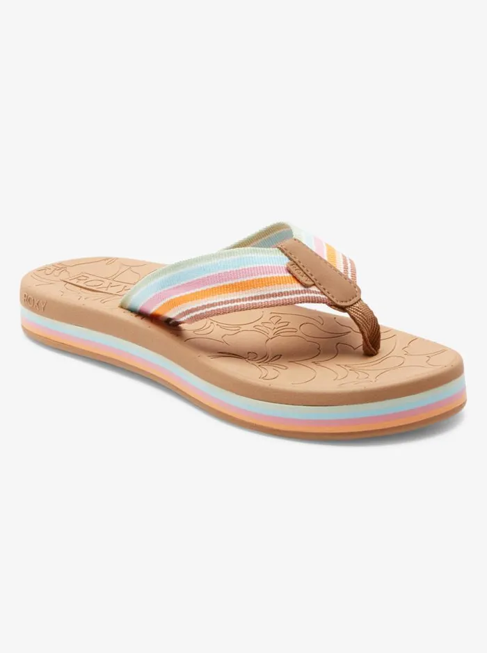 Roxy Flip Flops Colbee Hi Sandals Whiteorangepink 8211 Women Roxy Flip Flops Colbee Hi Sandals Whiteorangepink 8211 Women
