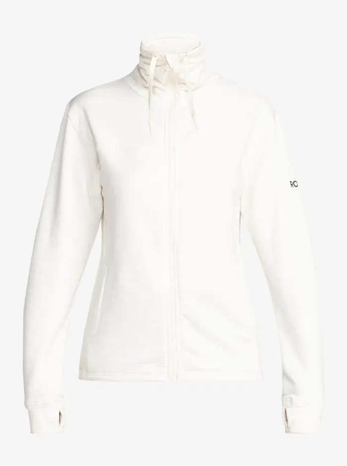 Roxy Jackets Vertere Technical ZipUp Fleece Egret 8211 Women Roxy Jackets Vertere Technical ZipUp Fleece Egret 8211 Women
