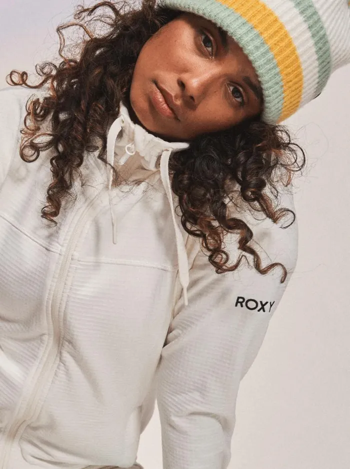 Roxy Jackets Vertere Technical ZipUp Fleece Egret 8211 Women Roxy Jackets Vertere Technical ZipUp Fleece Egret 8211 Women