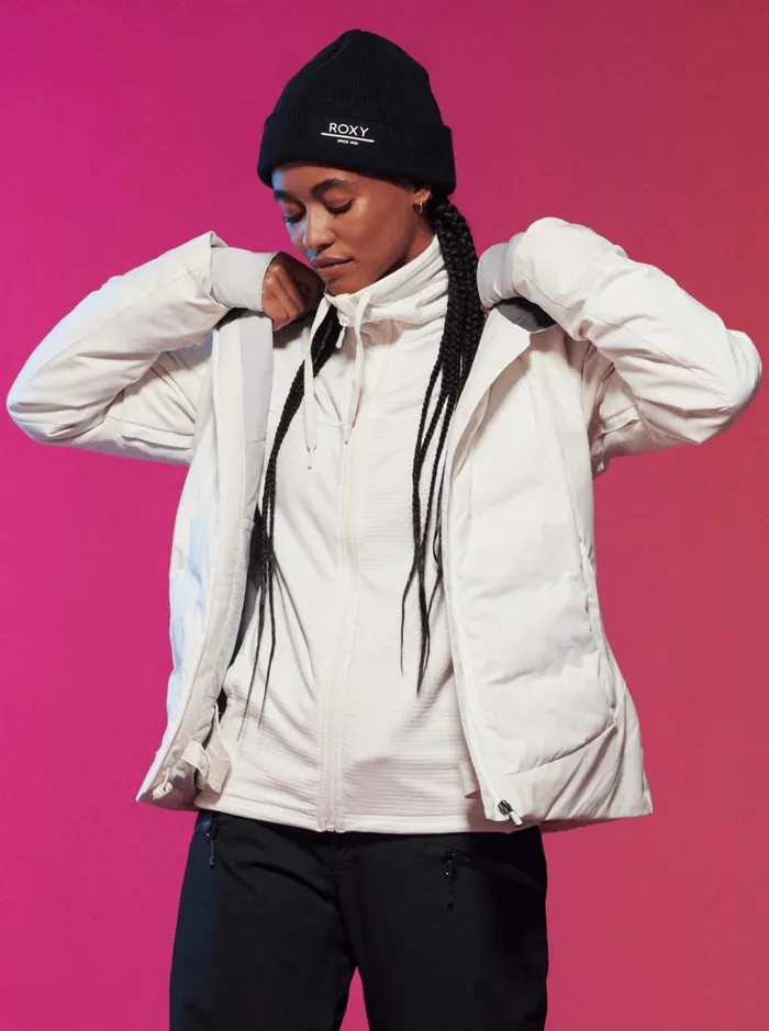 Roxy Jackets Vertere Technical ZipUp Fleece Egret 8211 Women Roxy Jackets Vertere Technical ZipUp Fleece Egret 8211 Women