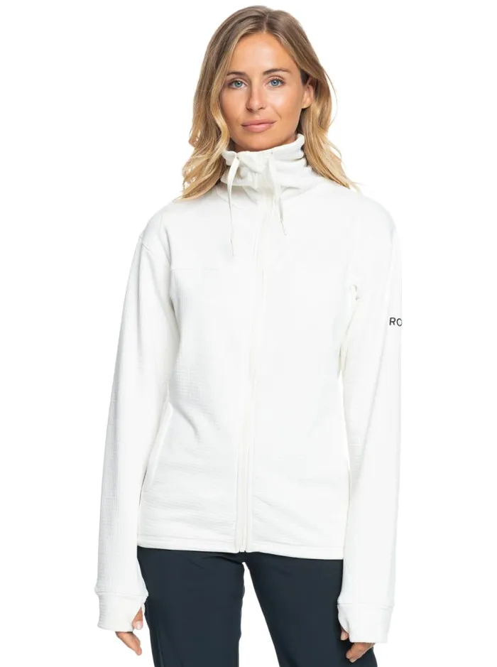 Roxy Jackets Vertere Technical ZipUp Fleece Egret 8211 Women Roxy Jackets Vertere Technical ZipUp Fleece Egret 8211 Women