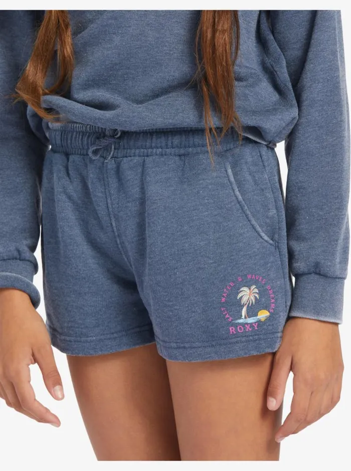 Roxy Jeans and Pants Girl039s 416 Distance And Time A Sweat Shorts Mood Indigo 8211 Kids