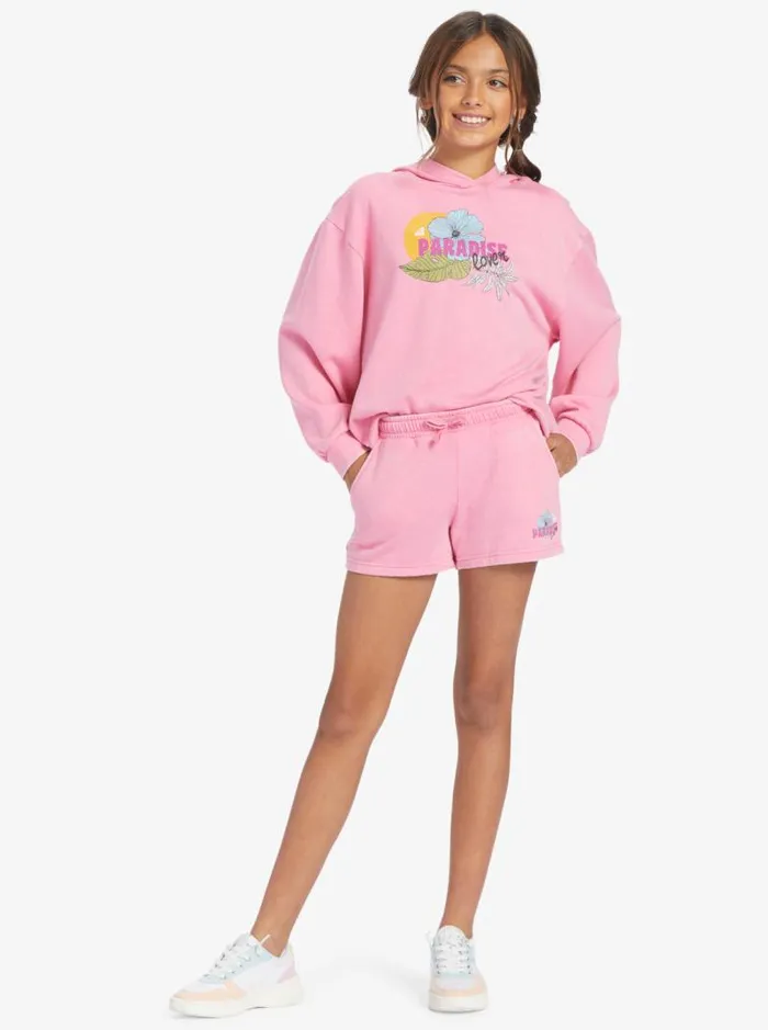 Roxy Jeans and Pants Girl039s 416 Distance And Time B Sweat Shorts Sachet Pink 8211 Kids