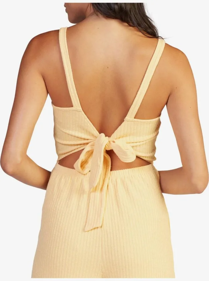 Roxy Jumpsuits and Rompers Skyline Views WideLeg Ribbed Jumpsuit Sunburst 8211 Women