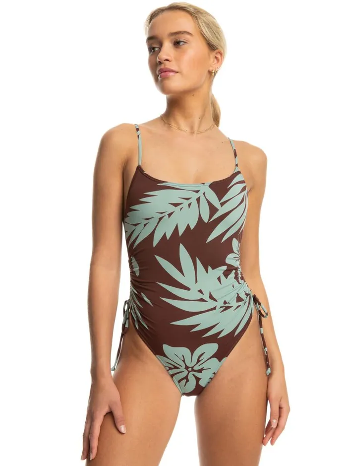 Roxy One Pieces Palm Cruz OnePiece Swimsuit Bitter Chocolate Palmeria 8211 Women