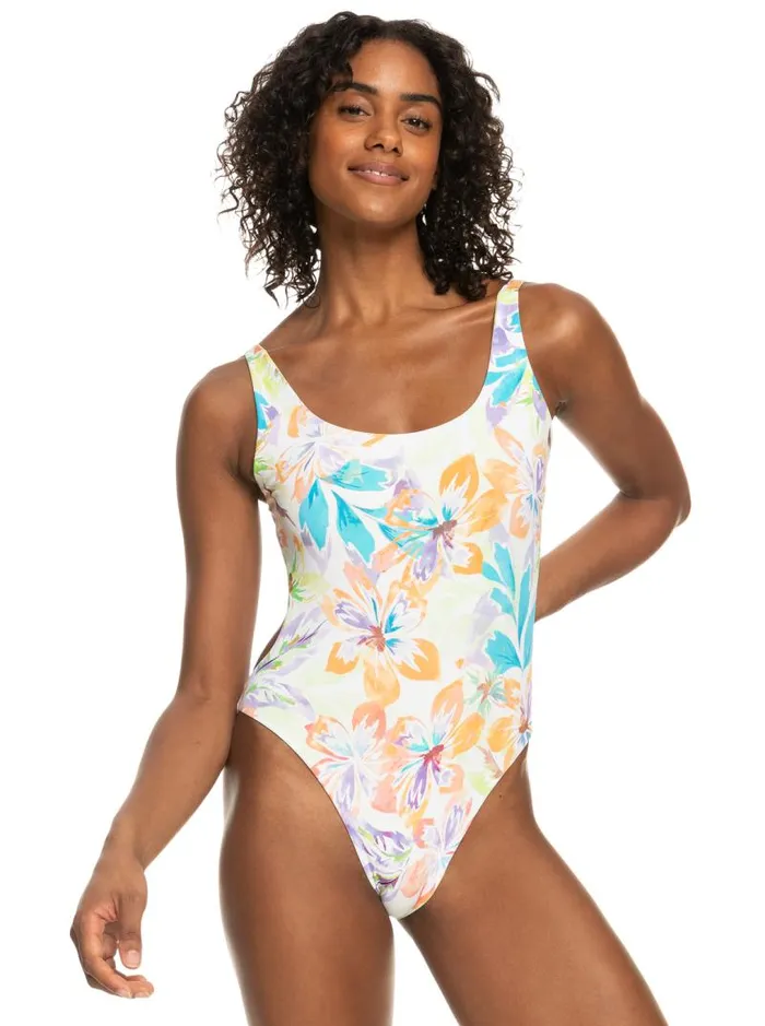 Roxy One Pieces Retro Revo One Piece Swimsuit Snow White Pualani Combo 8211 Women