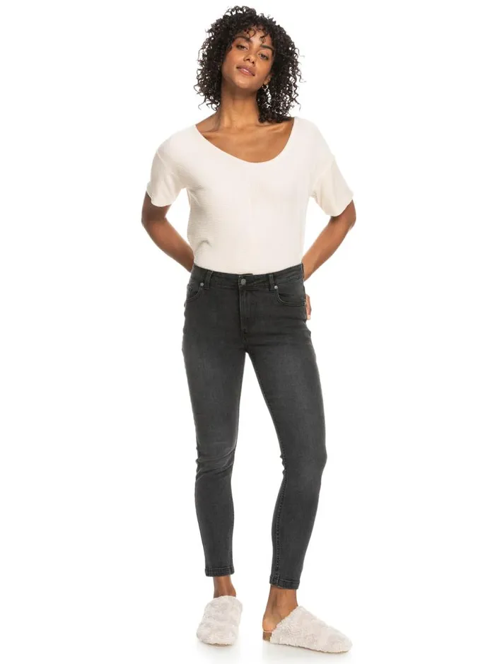 Roxy Pants and Jeans Night Away Black Slim Jeans Anthracite 8211 Women Roxy Pants and Jeans Night Away Black Slim Jeans Anthracite 8211 Women