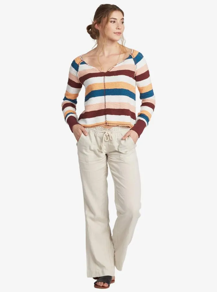 Roxy Pants and Jeans Oceanside Flared Pants Stone 8211 Women
