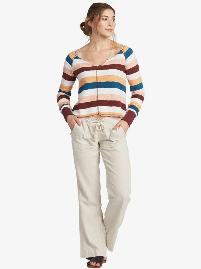 Roxy Pants and Jeans Oceanside Flared Pants Stone 8211 Women