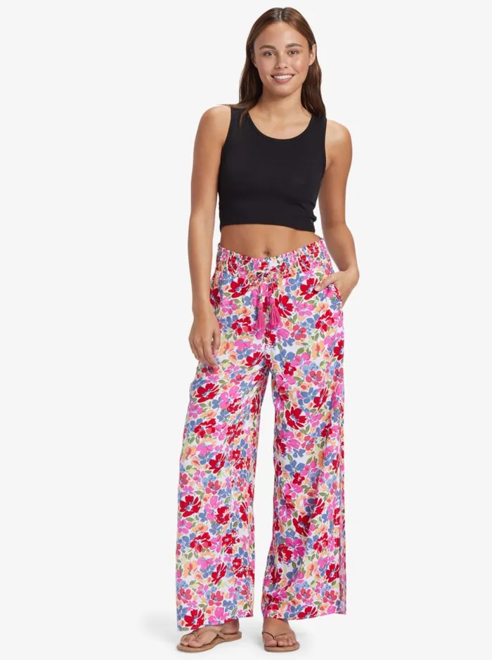 Roxy Pants and Jeans Tropical Rhythm Beach Pants Shocking Pink Bloomin Babe 8211 Women Roxy Pants and Jeans Tropical Rhythm Beach Pants Shocking Pink Bloomin Babe 8211 Women