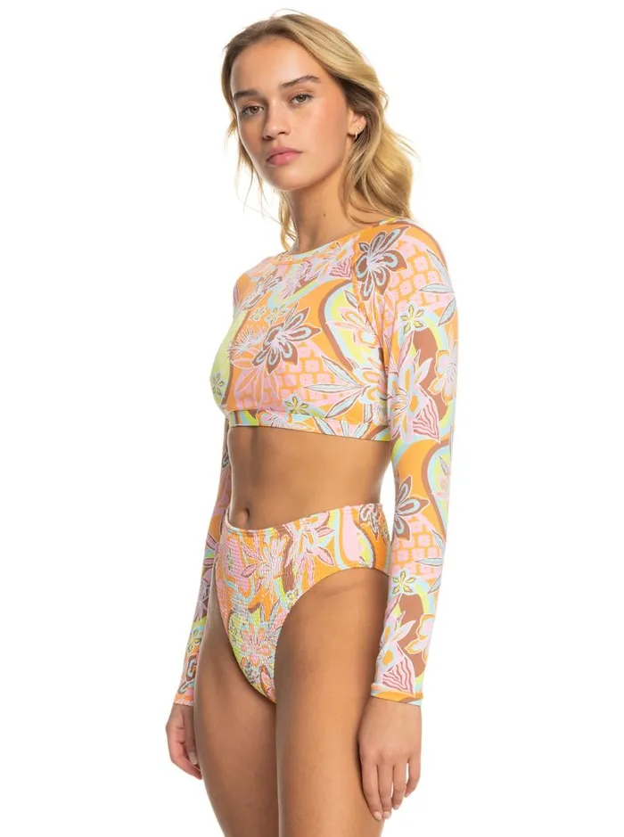 Roxy Rashguards Roxy Delic Long Sleeve Cropped Rashguard Mock Orange Roxy Delic 8211 Women Roxy Rashguards Roxy Delic Long Sleeve Cropped Rashguard Mock Orange Roxy Delic 8211 Women