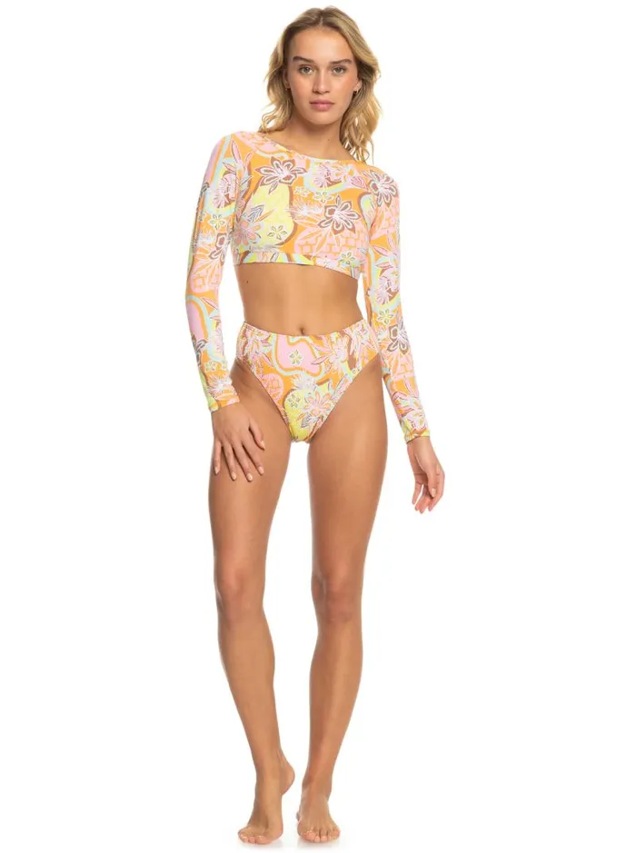 Roxy Rashguards Roxy Delic Long Sleeve Cropped Rashguard Mock Orange Roxy Delic 8211 Women Roxy Rashguards Roxy Delic Long Sleeve Cropped Rashguard Mock Orange Roxy Delic 8211 Women