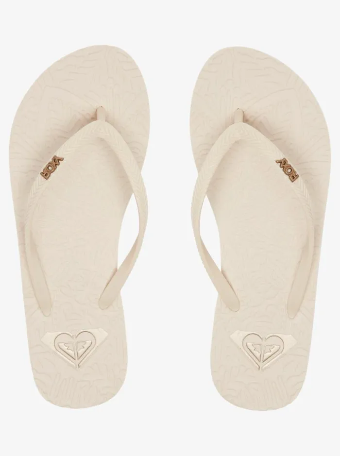 Roxy Sandals Antilles Flip Flops Cream 8211 Women Roxy Sandals Antilles Flip Flops Cream 8211 Women