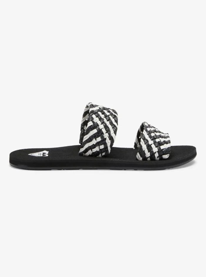 Roxy Sandals Porto Slide Slider Sandals Blackwhite 8211 Women