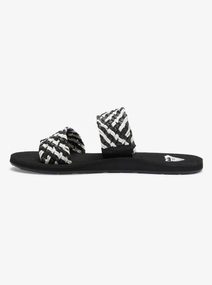 Roxy Sandals Porto Slide Slider Sandals Blackwhite 8211 Women