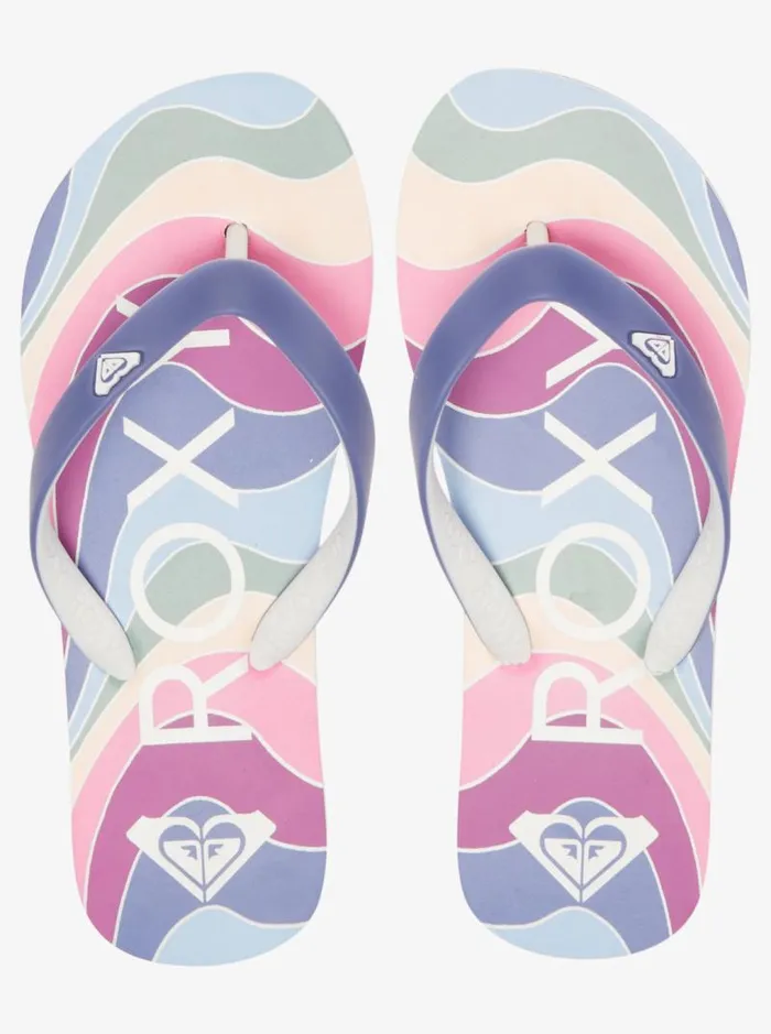 Roxy Shoes and Sandals Girl039s 416 Tahiti FlipFlops Blue Depths 8211 Kids Roxy Shoes and Sandals Girl039s 416 Tahiti FlipFlops Blue Depths 8211 Kids