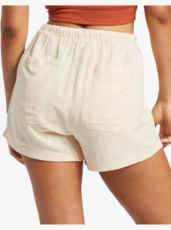 Roxy Shorts Sand And Sea Elastic Waist Shorts Beige 8211 Women