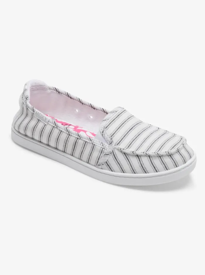 Roxy Sneakers Minnow SlipOn Shoes Whiteblack Pinstripe 8211 Women