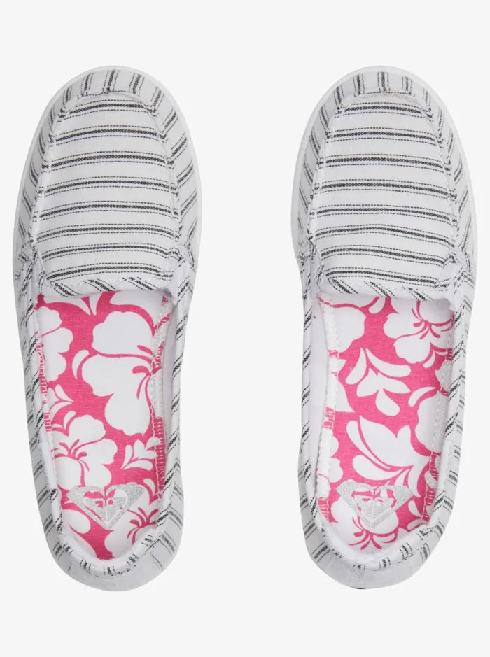 Roxy Sneakers Minnow SlipOn Shoes Whiteblack Pinstripe 8211 Women