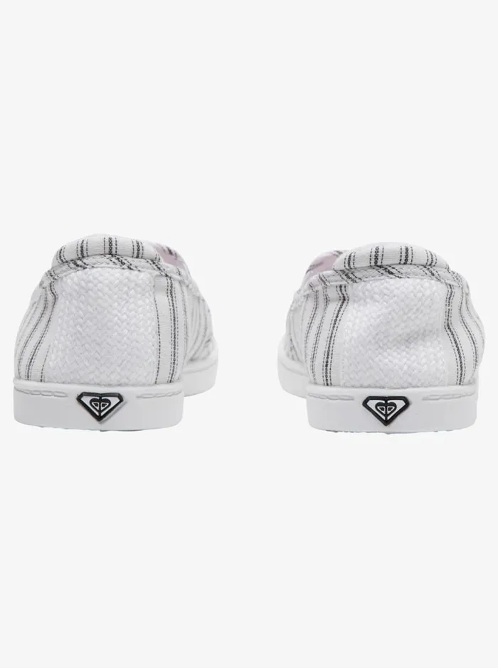 Roxy Sneakers Minnow SlipOn Shoes Whiteblack Pinstripe 8211 Women