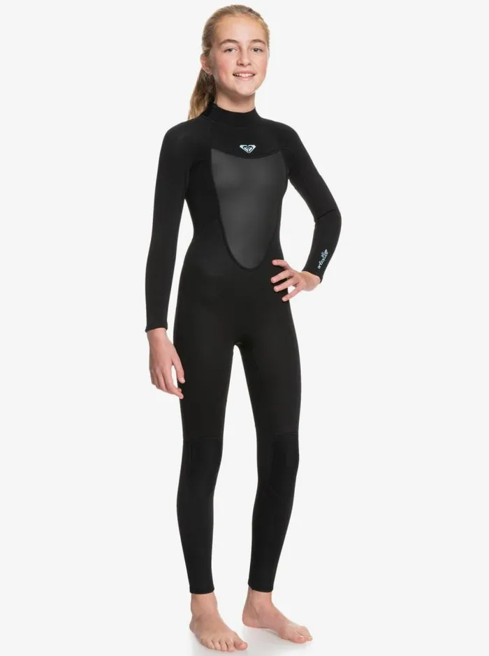 Roxy Surf Girl039s 816 32mm Prologue Back Zip Wetsuit Black 8211 Kids