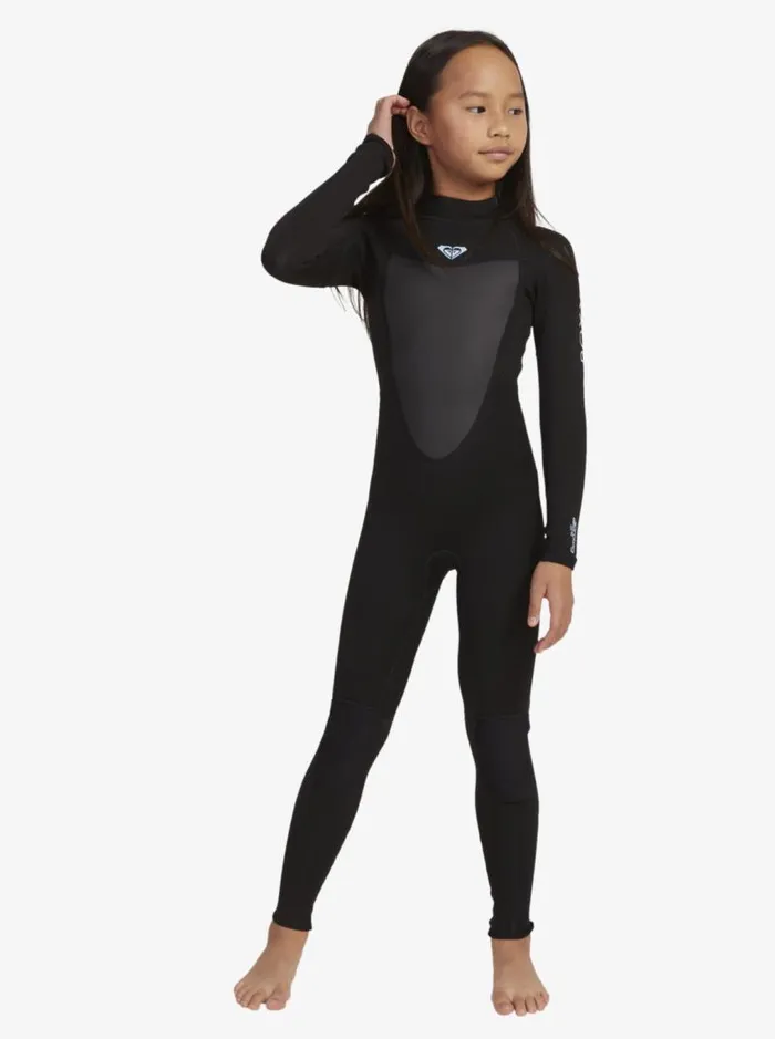 Roxy Surf Girl039s 816 32mm Prologue Back Zip Wetsuit Black 8211 Kids