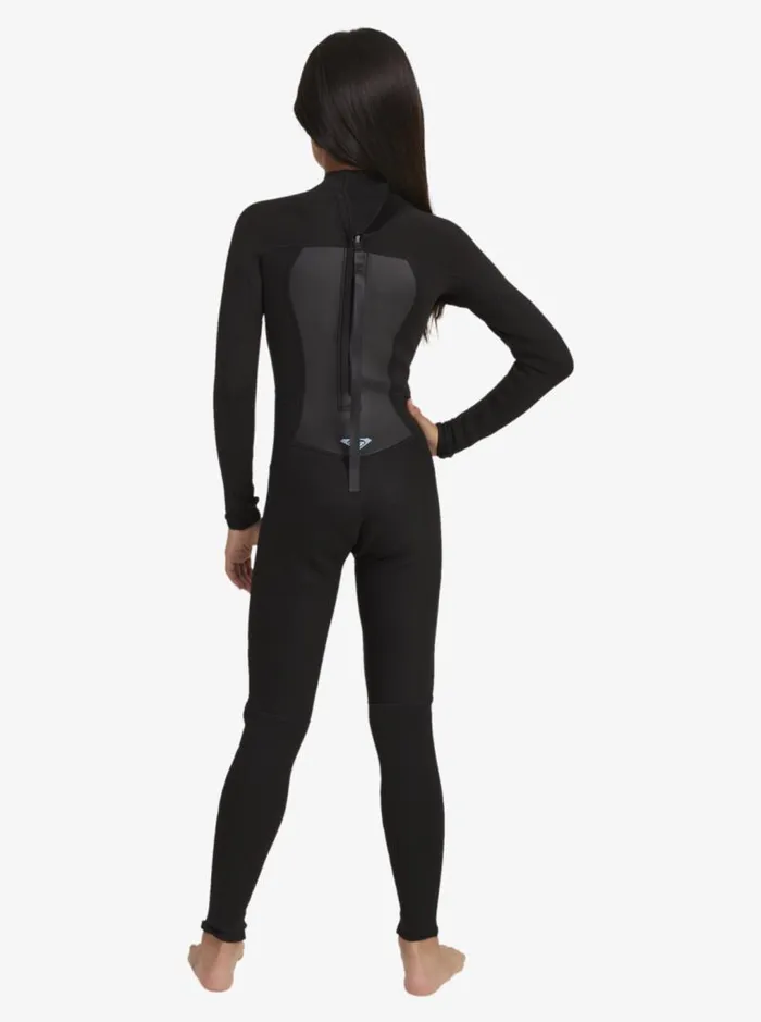 Roxy Surf Girl039s 816 32mm Prologue Back Zip Wetsuit Black 8211 Kids